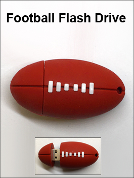 Football Shaped Custom Flash Drive